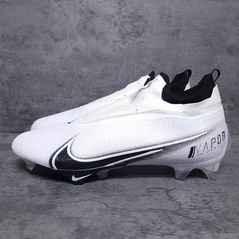 NIKE‎ Vapor Edge Elite 360 Flyknit Football Cleats Mens Size 13.5 WIDE White
